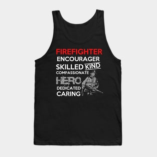 Firefighter Wife Gift - Pride , dedication , courage Gift Tank Top